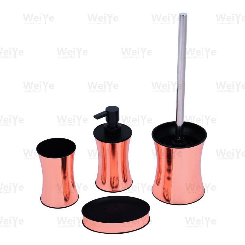 卫浴套装圆形修腰（不锈钢+PP)系列5件套