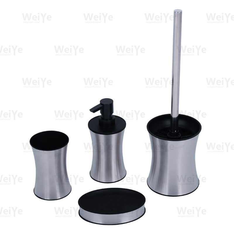 卫浴套装圆形修腰（不锈钢+PP)系列5件套