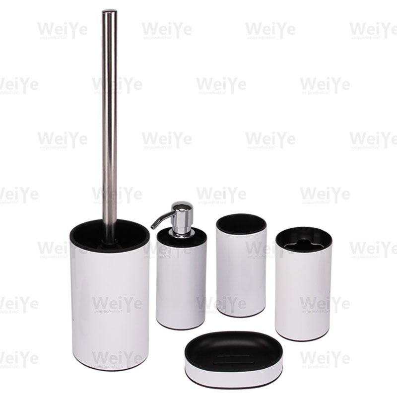 卫浴套装(不锈钢+PP)圆柱形系列5件套