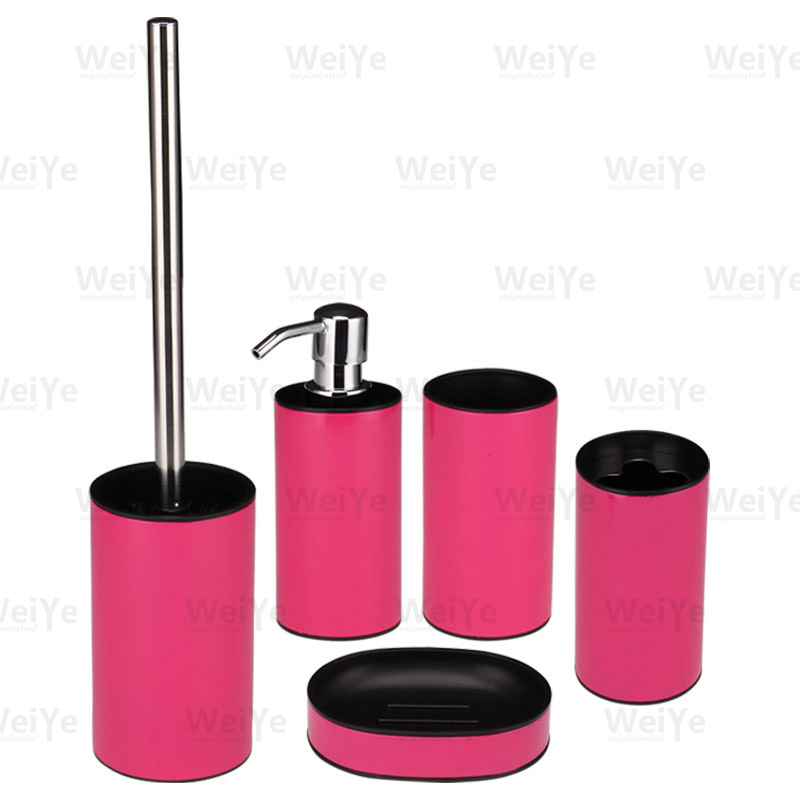 卫浴套装(不锈钢+PP)圆柱形系列5件套