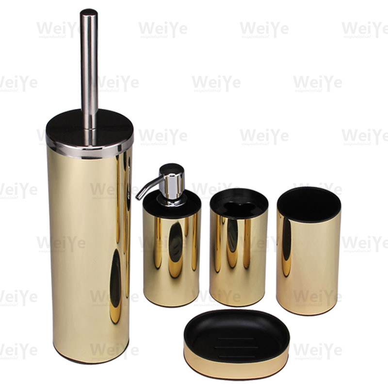 卫浴套装(不锈钢+PP)圆柱形系列5件套
