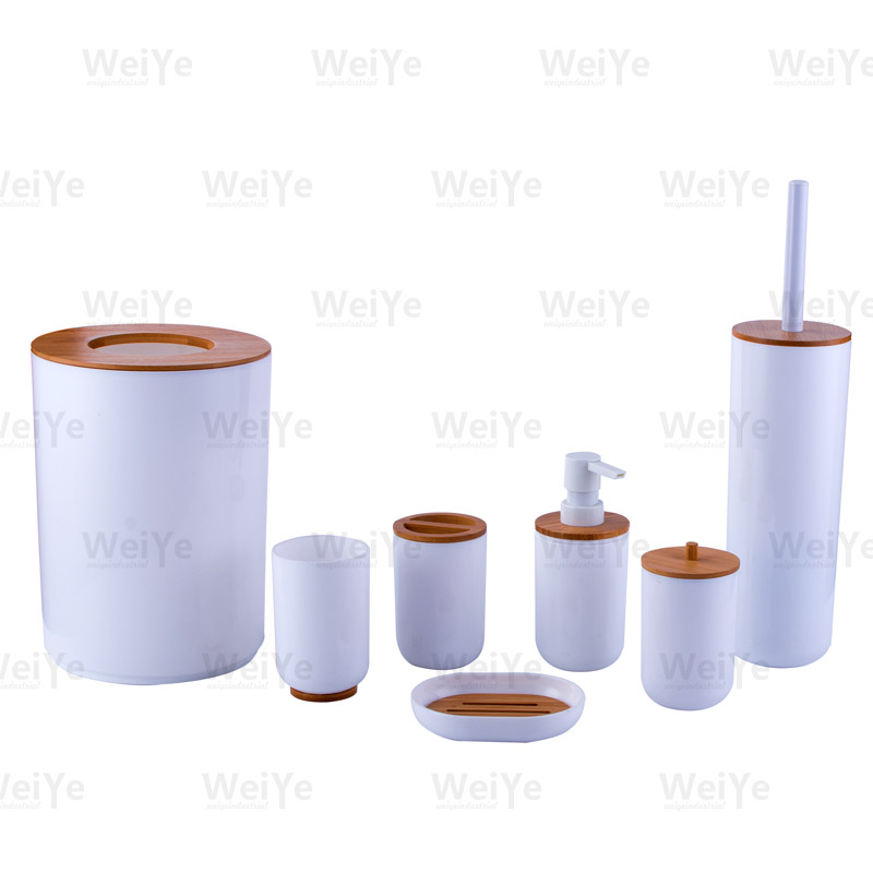 卫浴套装直身圆R底配竹系列7件套