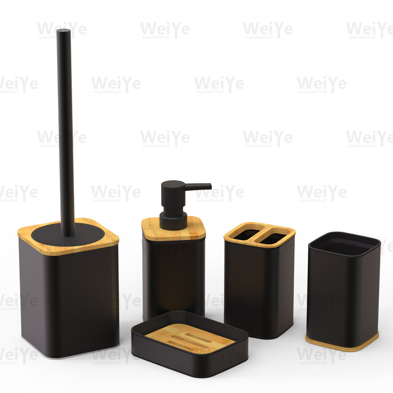 卫浴套装方形直身配竹系列5件套