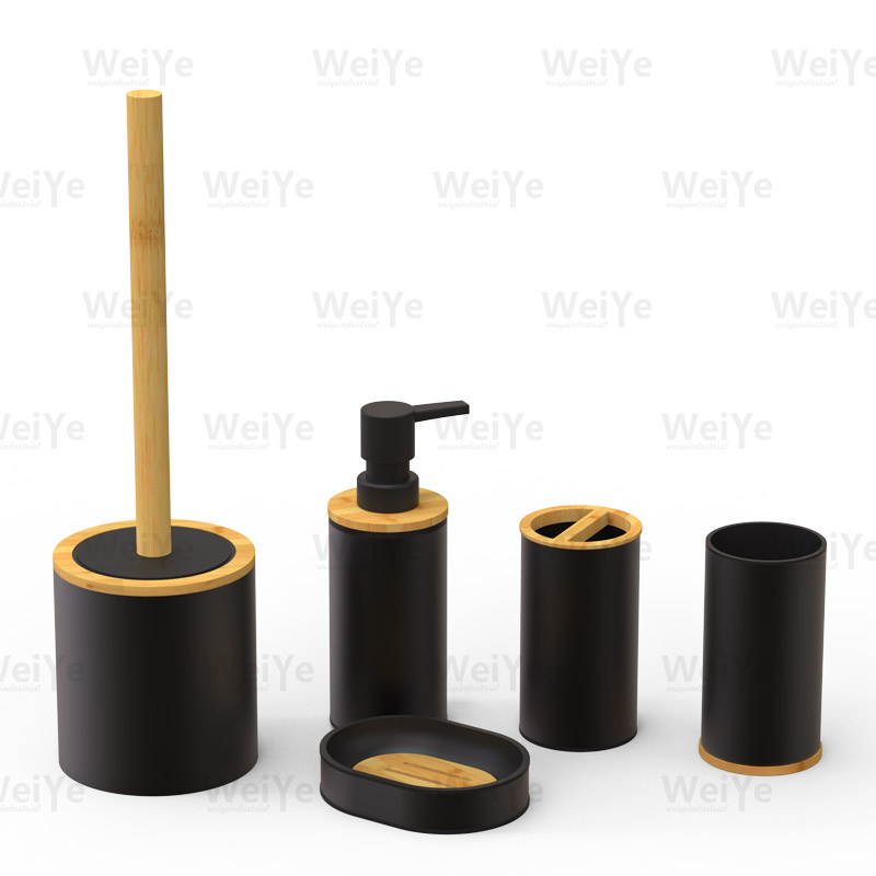 卫浴套装圆柱形配竹系列5件套