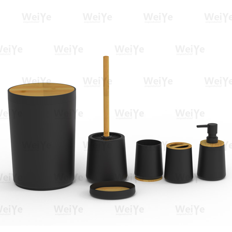 卫浴套装锥形R底配竹系列6件套