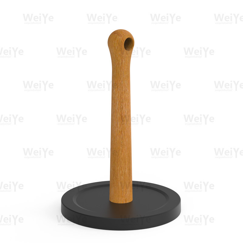 厨房纸巾架竹柱开孔纸巾架