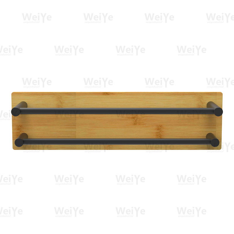 毛巾杆双杆毛巾架配竹