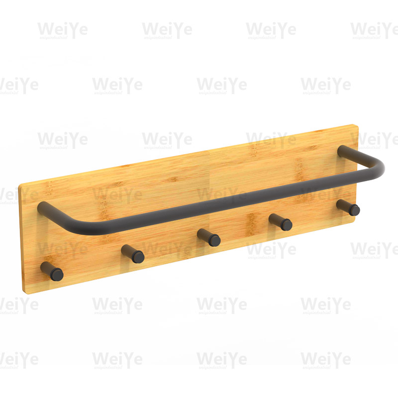 毛巾杆单杆竹毛巾架配挂钩