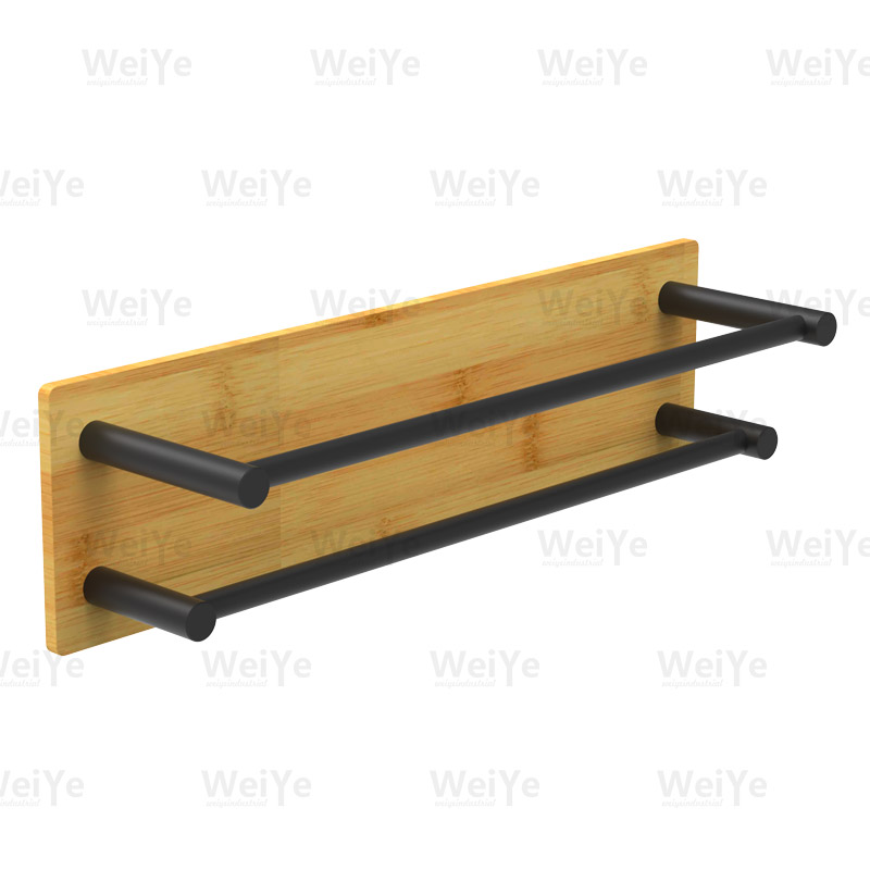 毛巾杆双杆毛巾架配竹