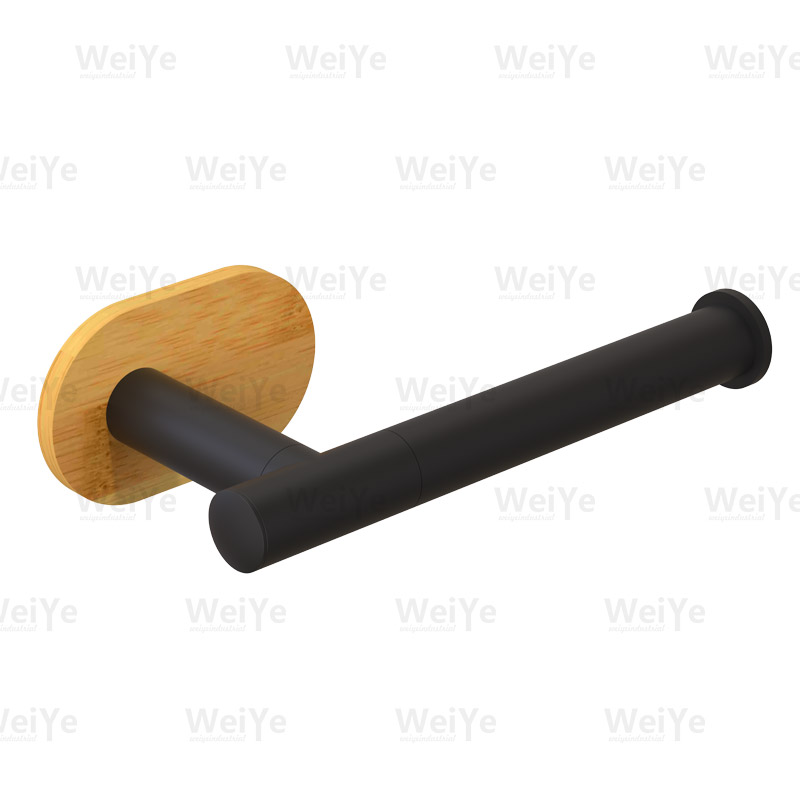 挂墙卷纸架L形纸巾架配椭圆竹