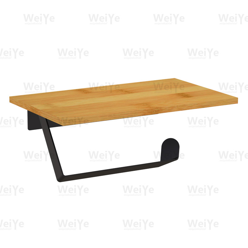 挂墙卷纸架带竹板纸巾架