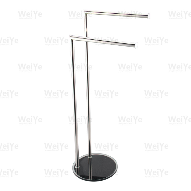 落地毛巾架双杆圆底毛巾架