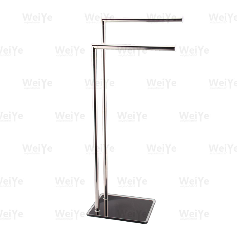 落地毛巾架双杆方底毛巾架