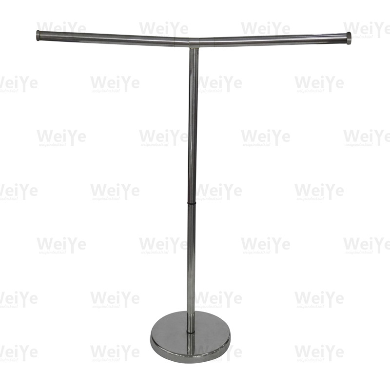 落地毛巾架飞碟落地双杆毛巾架（可伸缩）