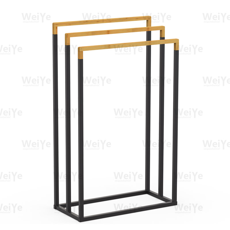 落地毛巾架落地毛巾架（三个口字型配竹）