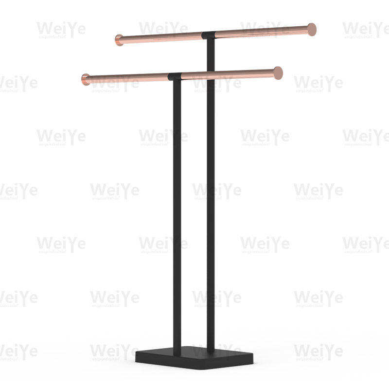 落地毛巾架双T形圆管毛巾架