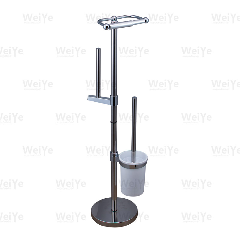 落地马桶刷架纸巾架(伸出纸巾管）带备用+马桶刷
