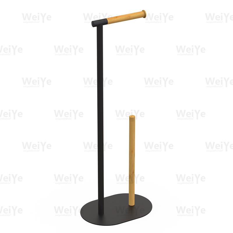 落地纸巾架铁板底落地纸巾架配竹