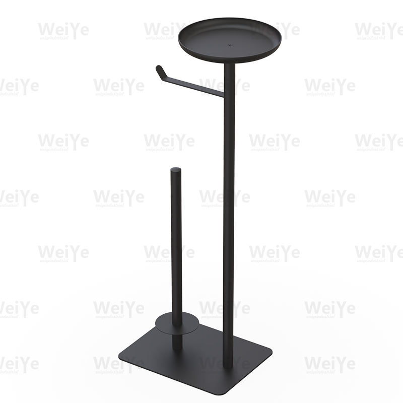 落地纸巾架铁板底落地扁钩纸巾架连圆盘