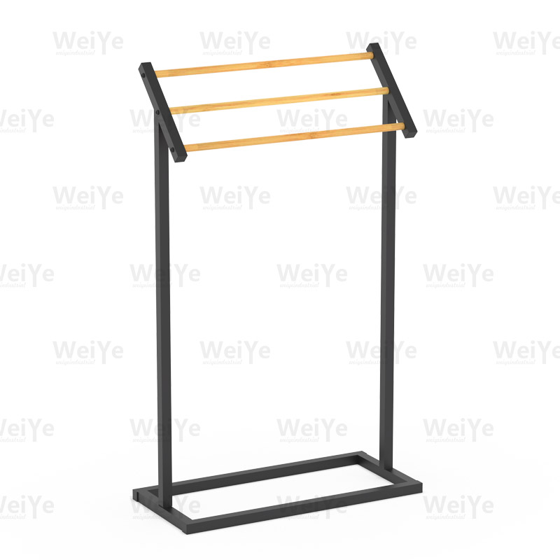 落地毛巾架落地报刊架款毛巾架配竹