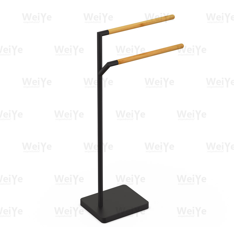 落地毛巾架落地方底双杆毛巾架