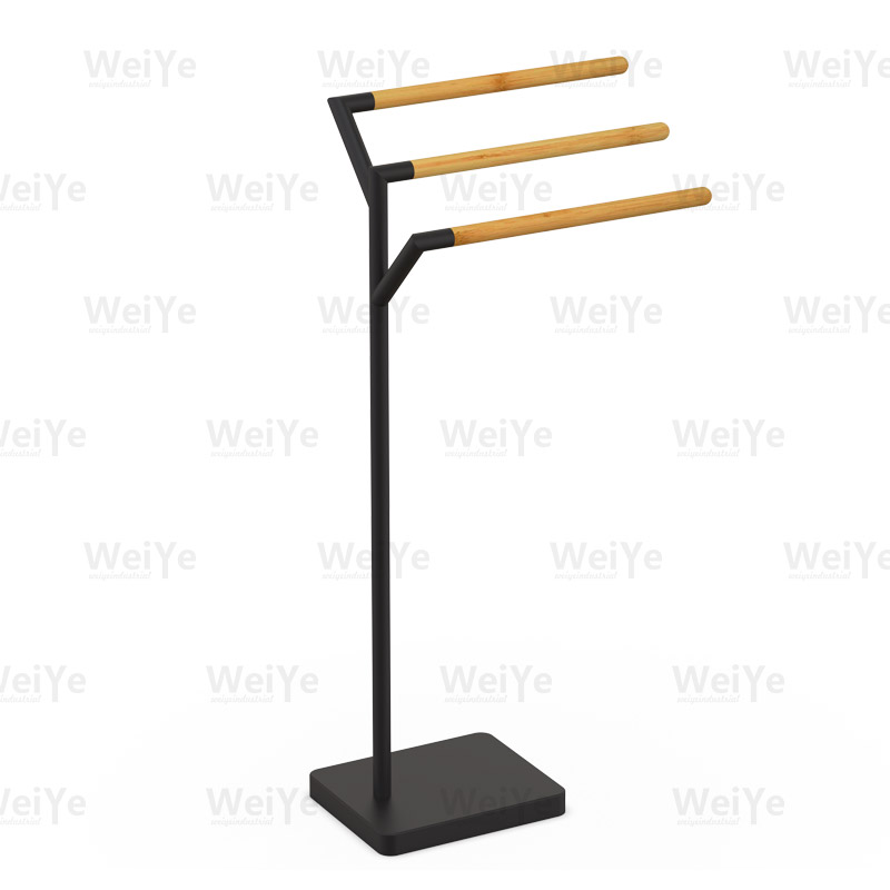 落地毛巾架落地方底三杆毛巾架