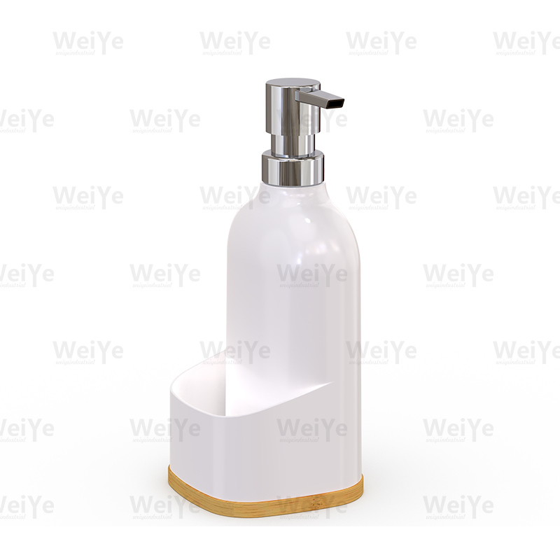 厨房用品实色连体液瓶配竹底