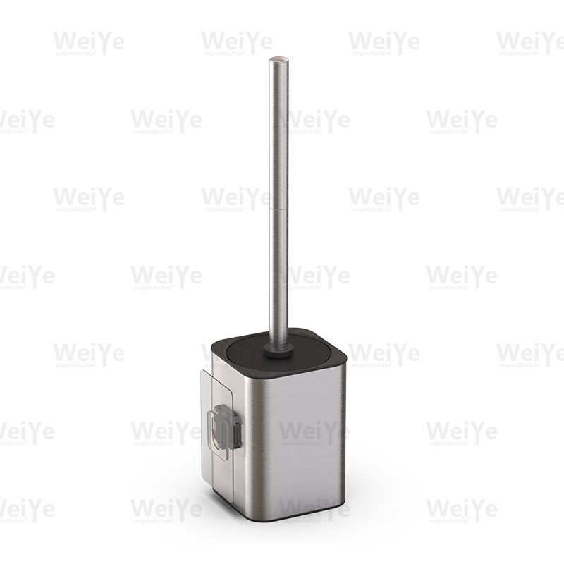 马桶刷方形直身（不锈钢+PP)挂墙马桶刷
