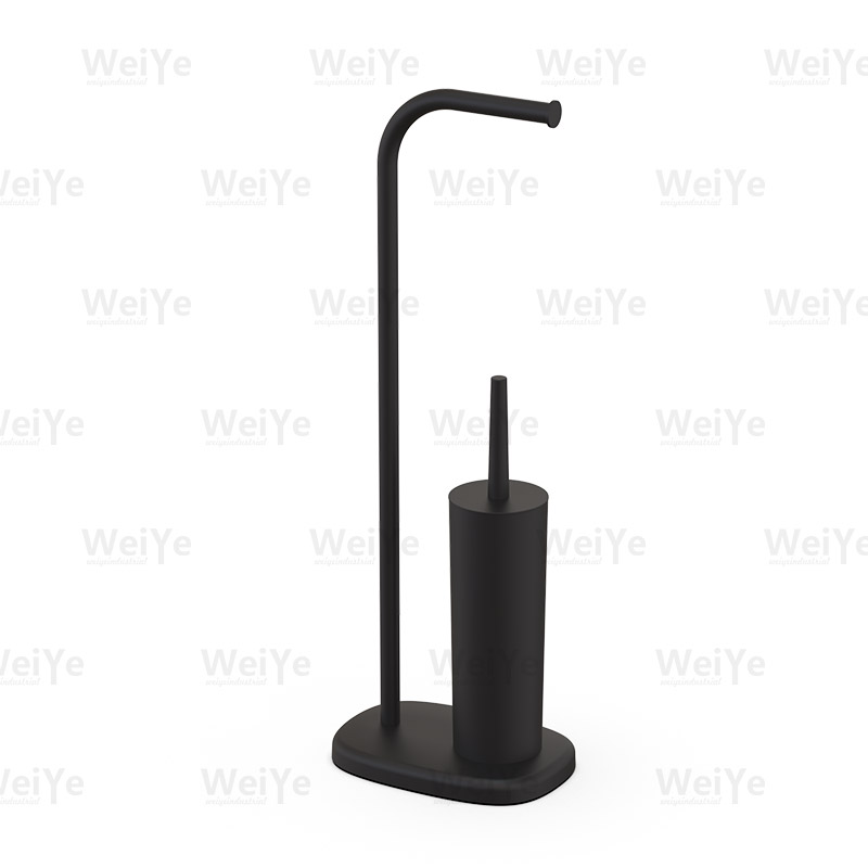 落地马桶刷架铁底板弯管纸巾架连高身马桶刷