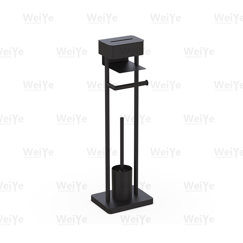 落地马桶刷架拱形落地矮圆马桶刷配铁盒