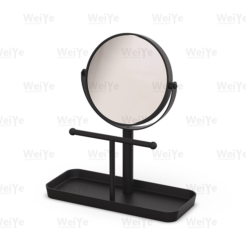 镜子圆镜带珠宝架