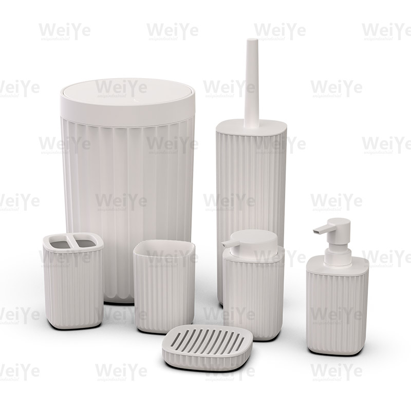 卫浴套装方形条纹电镀系列7件套