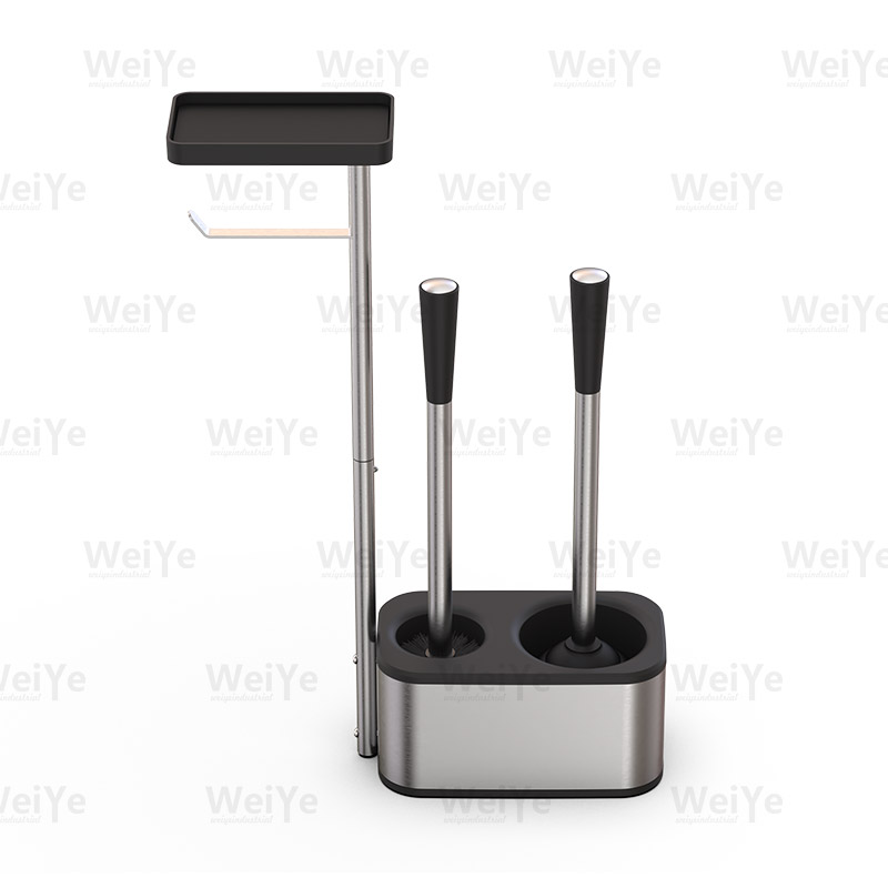 马桶刷双头不锈钢马桶刷带手机托