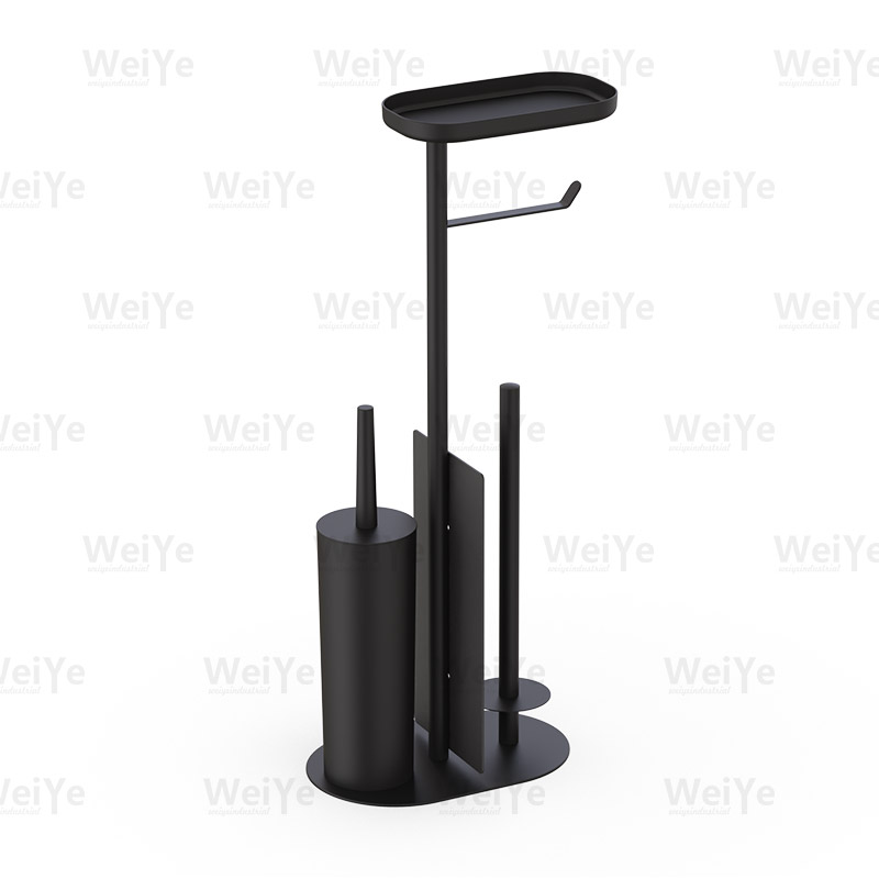 落地马桶刷架W形椭圆铁落地纸巾架连圆高马桶刷带椭圆托