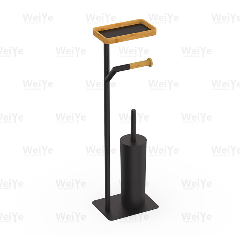 落地马桶刷架E形方铁底落地高身马桶刷配竹托Y架